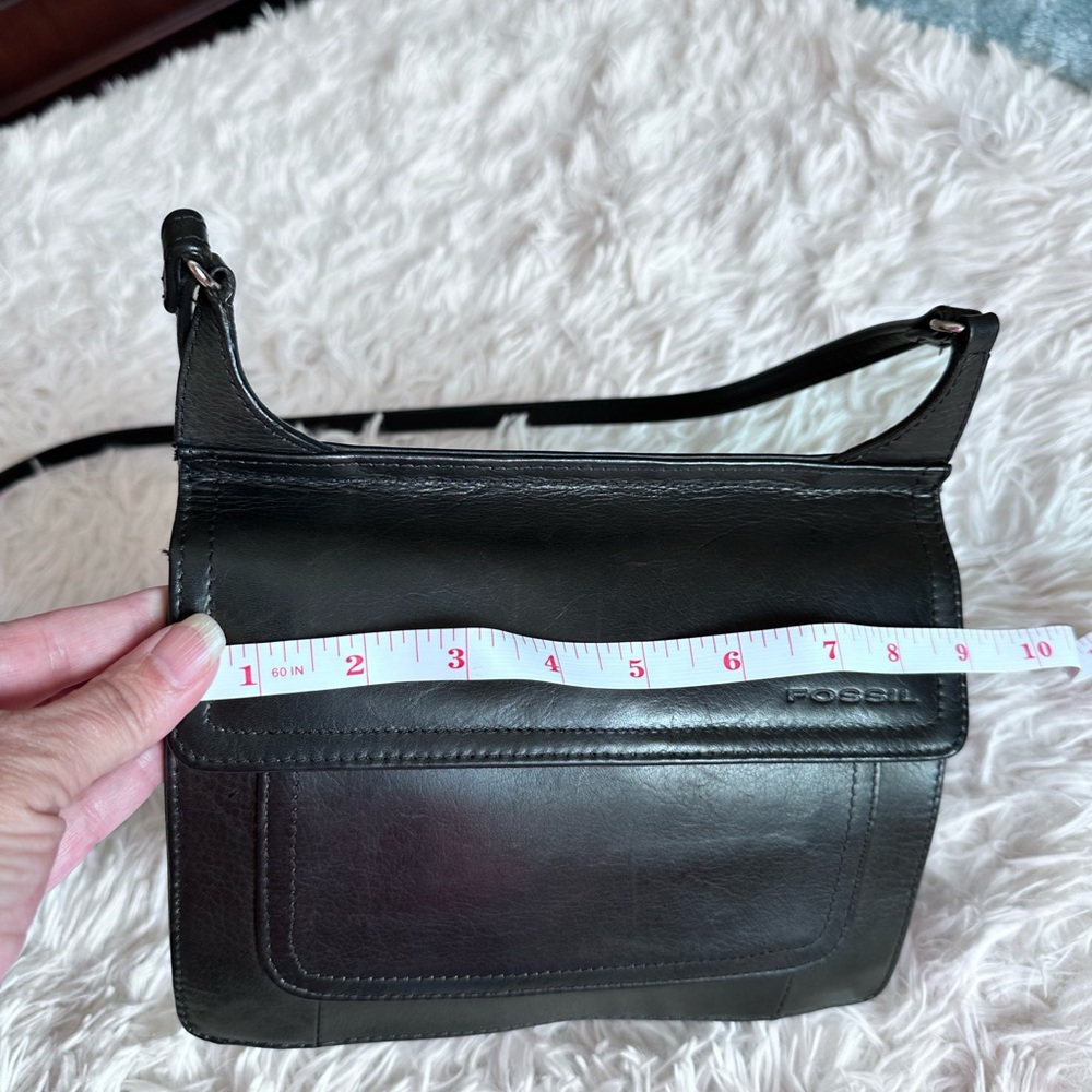 Fossil Navy Blue Leather Crossbody Bag - Picture 9 of 10